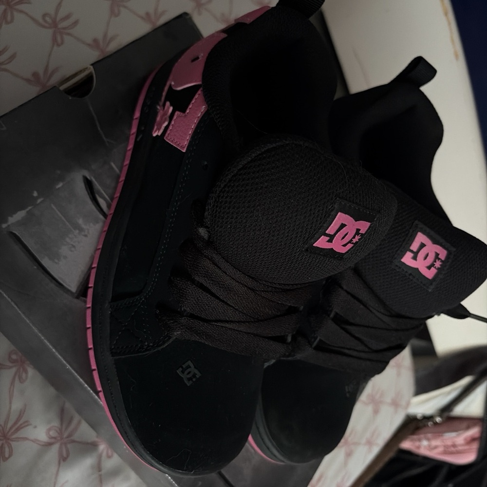 DC Black and Pink High-Top Shoes